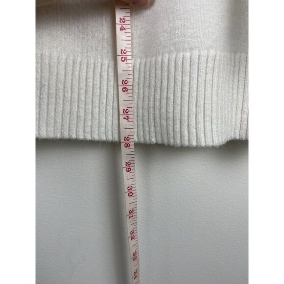 ANTHROPOLOGIE | M | Colma Tunic White Balloon Sleeve Soft Knit Sweater - Picture 12 of 14